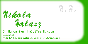 nikola halasz business card